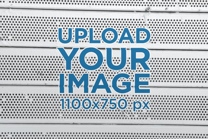 Sticker Mockup Featuring a Painted Surface with Holes 33614