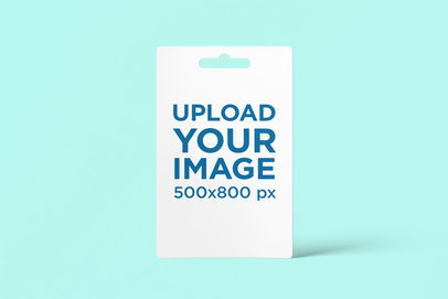 Mockup of a Gift Card in a Plain Setting
