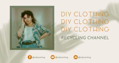 Twitch Banner Maker for a Sustainable Fashion Streaming Channel 2524j