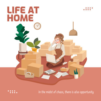 Illustrated Instagram Post Creator Featuring a Modern Style