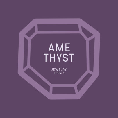 Logo Maker for a Jewelry Store with an Abstract Amethyst Graphic