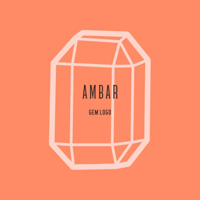 Logo Generator with an Outline Drawing of a Crystal