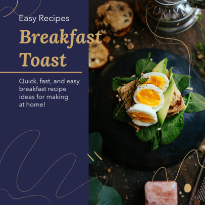 Cool Instagram Post Generator for Easy Breakfast Recipes