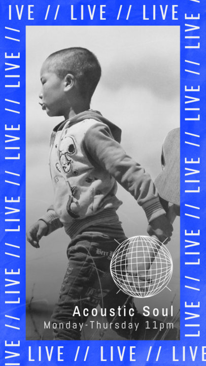 Instagram Story Maker for an Acoustic Music Session 2516g