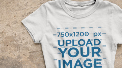 Video of a T-Shirt Laid Flat on the Ground