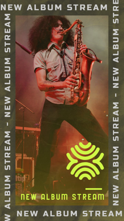 Cool Instagram Story Design Template for a New Album Streaming 2516h