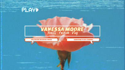 YouTube Banner Design Template Featuring a Vintage VHS Look 