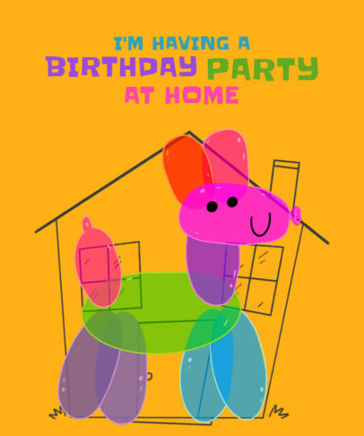 T-Shirt Design Template for a Child's Birthday Party