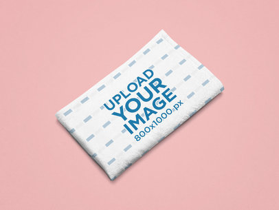 Mockup of a Folded Sublimated Blanket on a Flat Surface