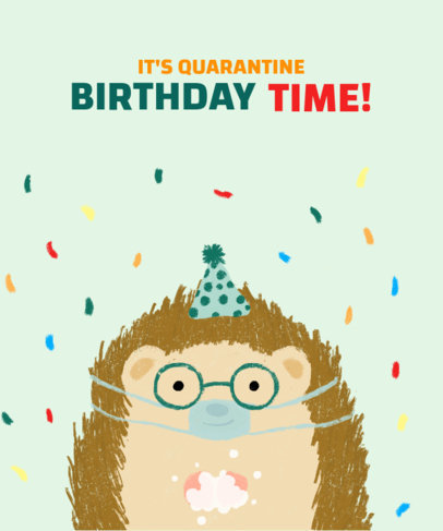 Illustrated T-Shirt Design Maker for a Quarantine Birthday Kid