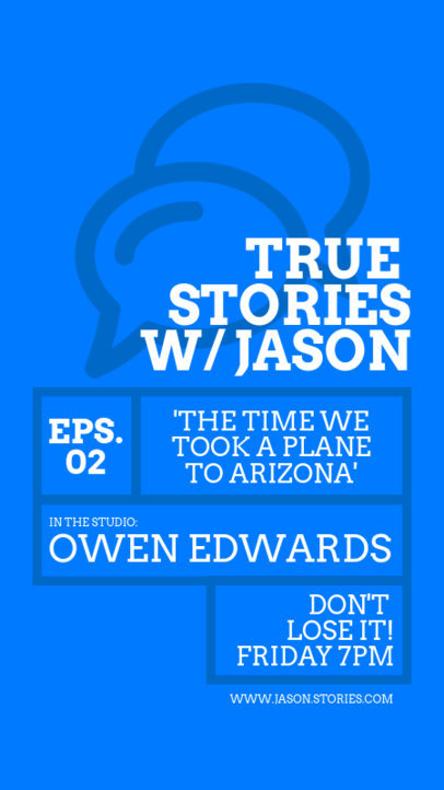 Online Flyer Creator for a True Stories Podcast 1407a-el1
