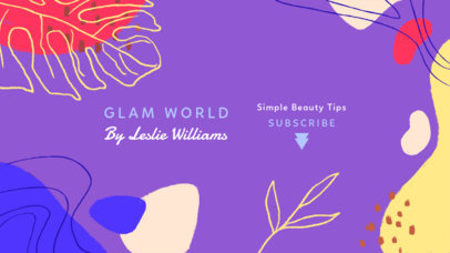 YouTube Banner Creator for a Beauty Channel 2520g