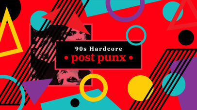 YouTube Banner Creator with a Memphis Design Background