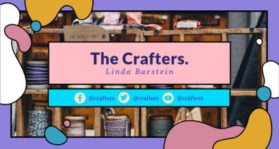 Twitch Banner Template for an Arts-and-Crafts Streaming Channel 2522j