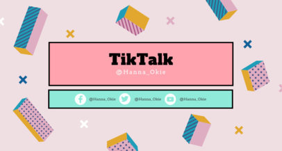 Modern Twitch Banner Maker Featuring an Abstract Background