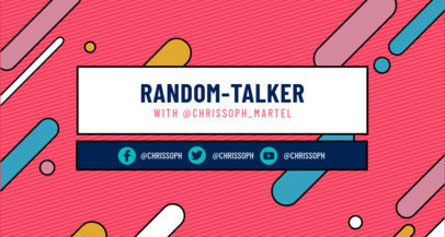 Twitch Banner Design Generator Featuring a Colorful Background