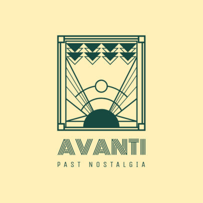 Logo Maker Featuring an Art Deco-Styled Sunrise Graphic