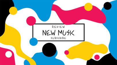 YouTube Banner Template for a Music Channel Featuring a Colorful Background 2521h