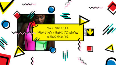 YouTube Banner Generator Featuring Geometric Shapes for a Music Channel 2521j