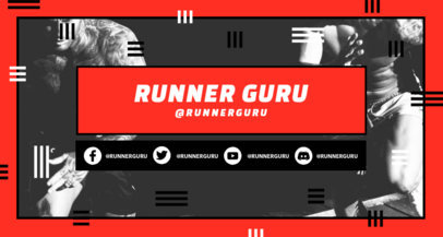 Twitch Banner Template for a Runners Club Channel 2522g