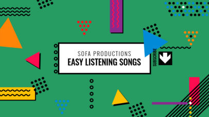 Trendy YouTube Banner Creator with a Postmodern Style to Share a Playlist 2521g