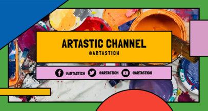 Art-Themed Twitch Banner Generator With a Colorful Geometric Frame 2522i