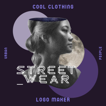 Streetwear Logo Generator Featuring a Bizarre Collage-Style Graphic 3256h