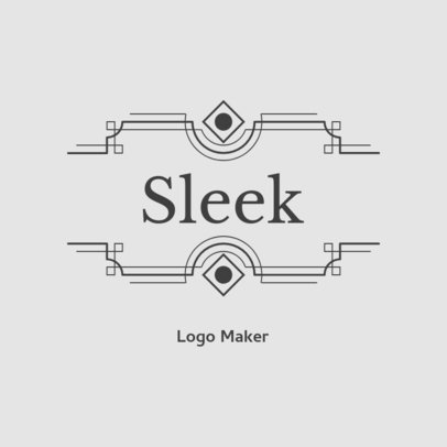 Logo Template with an Art Deco Style Frame Graphic