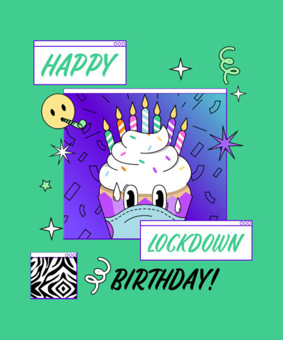 T-Shirt Design Generator for a Lockdown Birthday Party