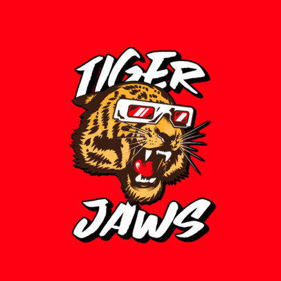 Clothing Brand Logo Maker Featuring a Tiger with Swag 3266d