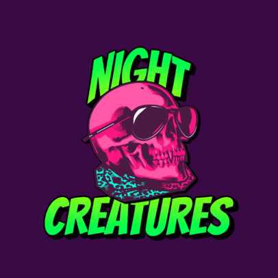 Clothing Brand Logo Generator Featuring a Cool Skull