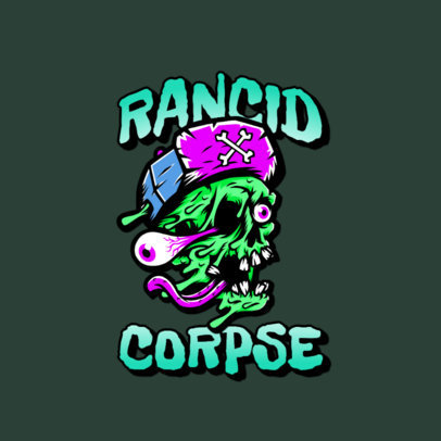 Streetwear Logo Creator Featuring a Melting Zombie Head 3266o