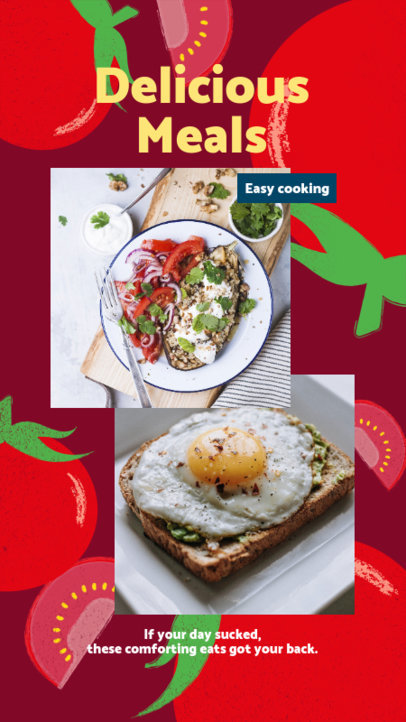Instagram Story Design Maker for a Delicious Meal