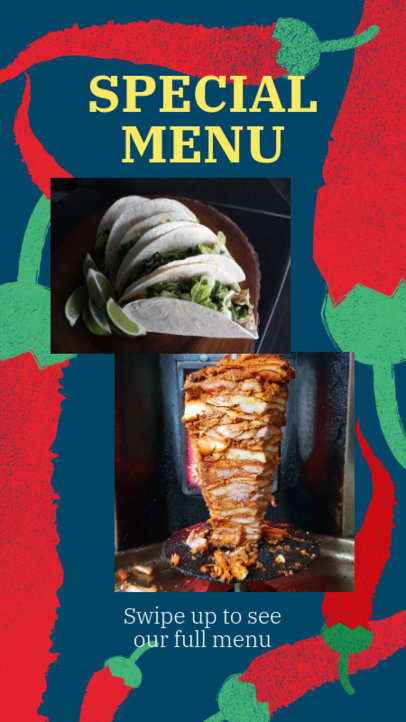 Instagram Story Creator for a Special Menu