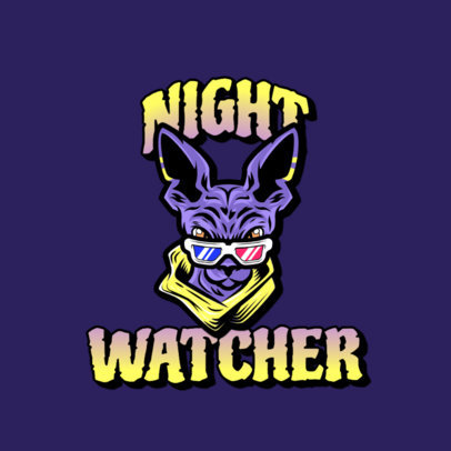 Logo Generator for an Urban Apparel with a Cool Cat Graphic