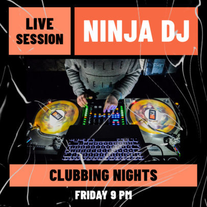 Facebook Post Design Maker for a DJ Live Session
