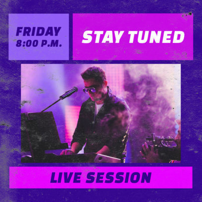 Music Facebook Post Creator for a Live Session