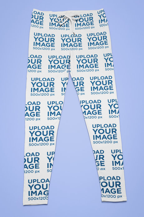 Sweatpants Mockup Featuring a Customizable Surface