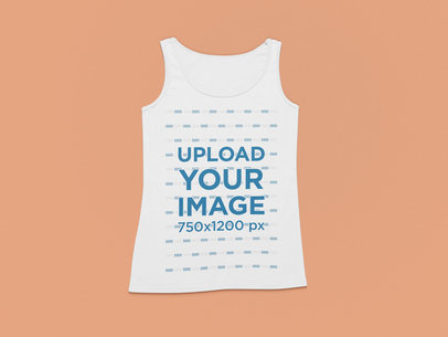 Flat Laid Mockup of Customizable Tank Top 