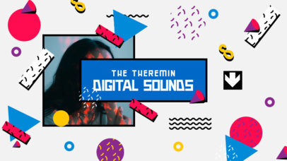 Colorful YouTube Banner Maker with Geometric Shape Patterns