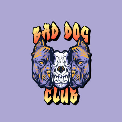 Logo Generator Featuring the Skull of a Ferocious Dog
