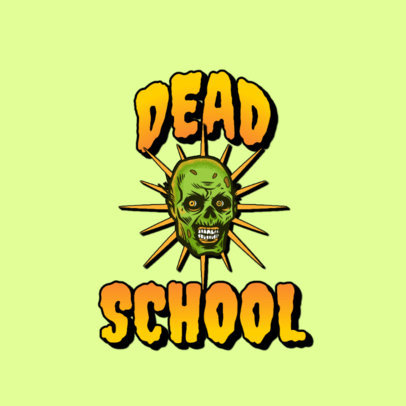 Fun Logo Maker with the Illustration of a Horrifying Zombie Head