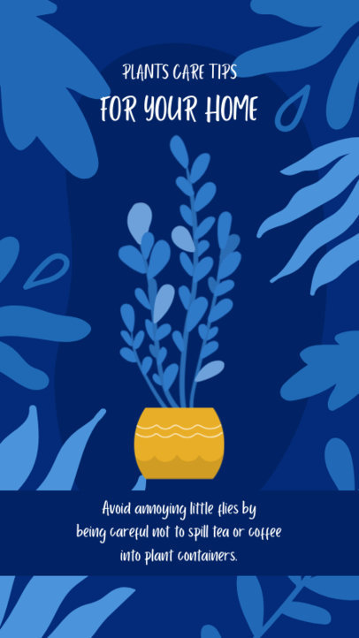 Instagram Story Template Featuring Indoor Plant Care Tips
