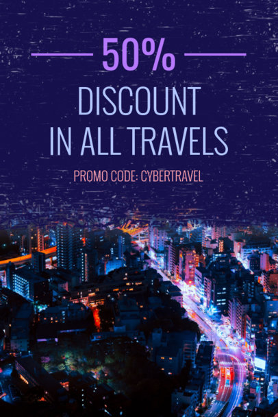 Pinterest Pin Template for Cyber Monday Travel Deals