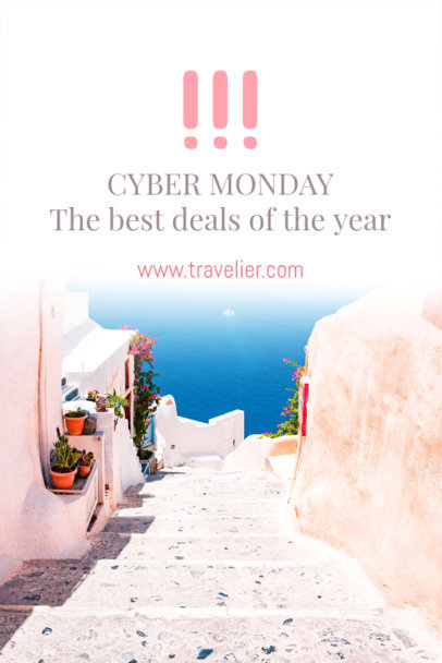 Cyber Monday Pinterest Pin Maker with a Beautiful Landscape in the Background 614e-1799