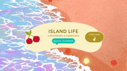 YouTube Banner Maker Featuring Gaming Landscapes Inspired by Animal Crossing 2543