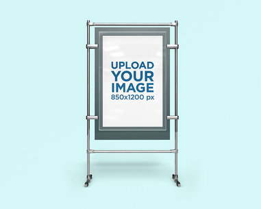 Mockup of a Mupi Featuring a Transparent Background 4151-el1