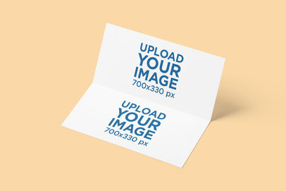 Mockup of a Horizontal Bi-Fold Brochure 4174-el1