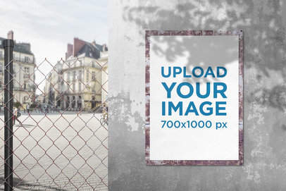 Poster Mockup Featuring a European Street 4132-el1