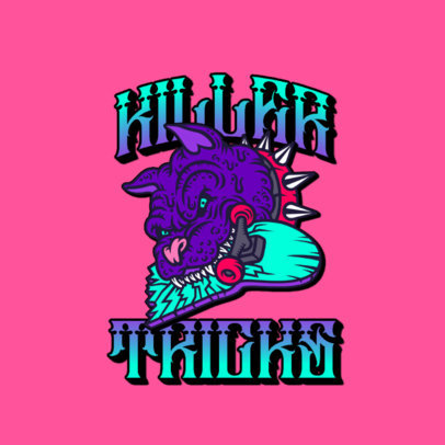 Logo Maker for a Clothing Brand Featuring a Mad Pitbull 